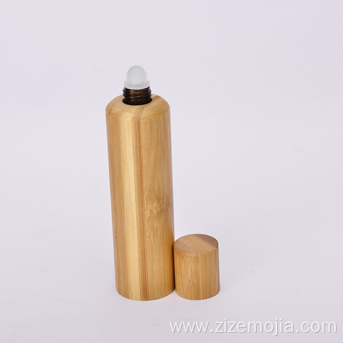 Bamboo covered essential oil roll on bottle